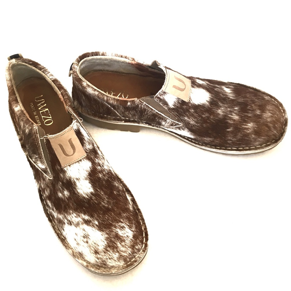 Uwezo men’s cow hide loafers size 12